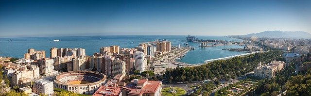 Vista panorámica de Málaga